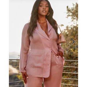FTF  Sheer Collared Button Down Shirt